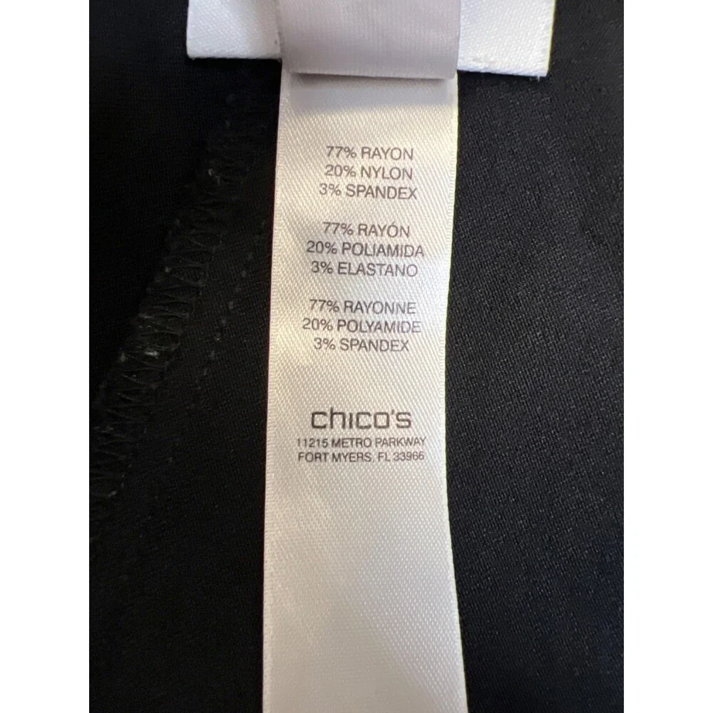 Chico's Women's Black Perfect Stretch Pull On Pants - 2 Short/US 12 Short
